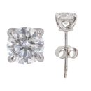 18ct White Gold 1.00ct Brilliant Cut Lab Grown Diamond Stud Earring