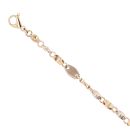 9ct Yellow and White Gold Fancy Bracelet 7.5"