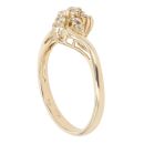 18ct Yellow Gold 0.10ct Diamond Cluster Ring