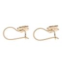 14ct Yellow Gold Child's Cubic Zirconia & Pink Enamel Butterfly Earrings