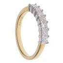 18ct Yellow Gold 0.50ct Princess Cut Diamond Seven Stone Eternity Ring
