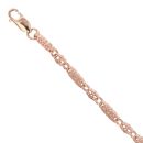 9ct Rose Gold Stars and Bars Bracelet 6.5"