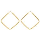 22ct Yellow Gold Square Hoop Earrings