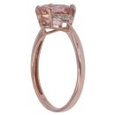 9ct Rose Gold 0.05ct Diamond and Morganite Single Stone Ring