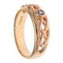 9ct Yellow and Rose Gold Blue Gemstone Annwyl Clogau Ring