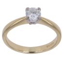 18ct Yellow Gold 0.40ct Round Brilliant Cut Diamond Solitaire Ring