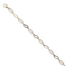 9ct Yellow Gold Created Opal Bracelet 7.5"