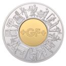 14ct Yellow Gold and Silver 200 Years George Fischer UK Coin
