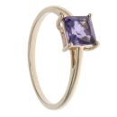 9ct Yellow Gold Iolite Single Stone Ring