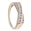 9ct Yellow Gold Cubic Zirconia Crossover Ring