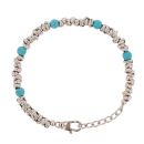 Unique & Co Stainless Steel Fancy Turquoise Bracelet 8.5"