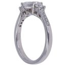 Platinum 1.00ct Marquise and Brilliant Cut Diamond Trilogy Ring