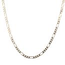 9ct Yellow Gold Figaro Chain with Safety 20"