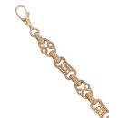9ct Yellow Gold Stars and Bars Bracelet 7"