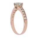 9ct Rose Gold Moissanite Single Stone Ring