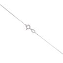 9ct White Gold 0.17cts Diamond And Sapphire Pendant And 16" Chain by Anya Belle