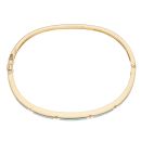 14ct Yellow Gold 0.15ct Diamond And Opal Bangle