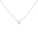 9ct Yellow Gold 1.00ct Princess Cut Lab Grown Diamond Solitaire Pendant and Chain 18"