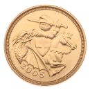 2005 Elizabeth II Fourth Portrait UK Half Sovereign Coin