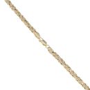 14ct Yellow and White Gold Cubic Zirconia Byzantine Bar Chain 22"