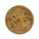 1910 Edward VII Large Head UK Full Sovereign Coin