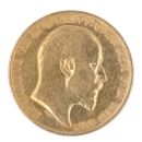 1906 Edward VII Large Head UK Half Sovereign Coin
