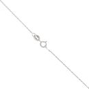 9ct White Gold Blue Topaz Solitaire Pendant and Chain 16"