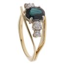 18ct Yellow Gold 0.25ct Diamond and Sapphire Ring
