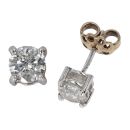 18ct White Gold Diamond Stud Earrings