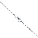 Silver Flat Curb Chain 24" By Icesia