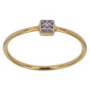 22ct Yellow Gold Cubic Zirconia Square Cluster Ring
