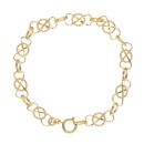 9ct Yellow Gold Infinity Circle Bracelet 7.5"