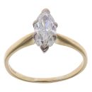 18ct Yellow Gold Moissanite Solitaire Ring