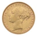 1873 Victoria Young Head UK Full Sovereign Coin