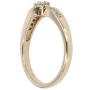 9ct Yellow Gold 0.25ct Brilliant Cut Diamond Trilogy Ring