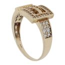 9ct Yellow Gold Cubic Zirconia Buckle Ring