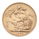 1898 Victoria Old Head UK Full Sovereign Coin