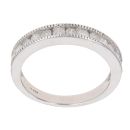 9ct White Gold 0.50ct Brilliant Cut Diamond Half Eternity Ring