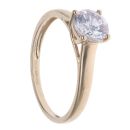 9ct Yellow Gold Cubic Zirconia Single Stone Ring