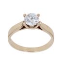 9ct Yellow Gold Cubic Zirconia Single Stone Ring