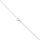 18ct White Gold 0.15ct Diamonds And Amethyst Solitaire Pendant and Chain 18"