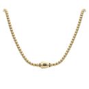 14ct Yellow Gold Monaco Bub Plain Lock Chain 24"
