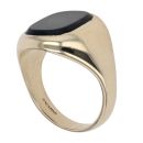 9ct Yellow Gold Onyx Rectangle Signet Ring