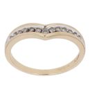 9ct Yellow Gold 0.25ct Brilliant Cut Diamond Wishbone Ring