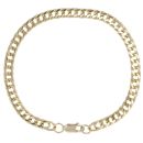 9ct Yellow Gold Double Curb Bracelet 8"