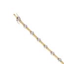 18ct Yellow And White Gold 0.50ct Brilliant Cut Diamond Bracelet 7"