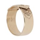 9ct Yellow Gold Patterned Buckle Ring