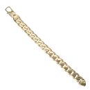 9ct Yellow Gold Plain Curb Bracelet 8.5"