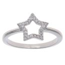 Silver Cubic Zirconia Star Ring By Icesia