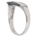 Platinum 0.50ct Brilliant And Baguette Cut Diamond Wishbone Ring